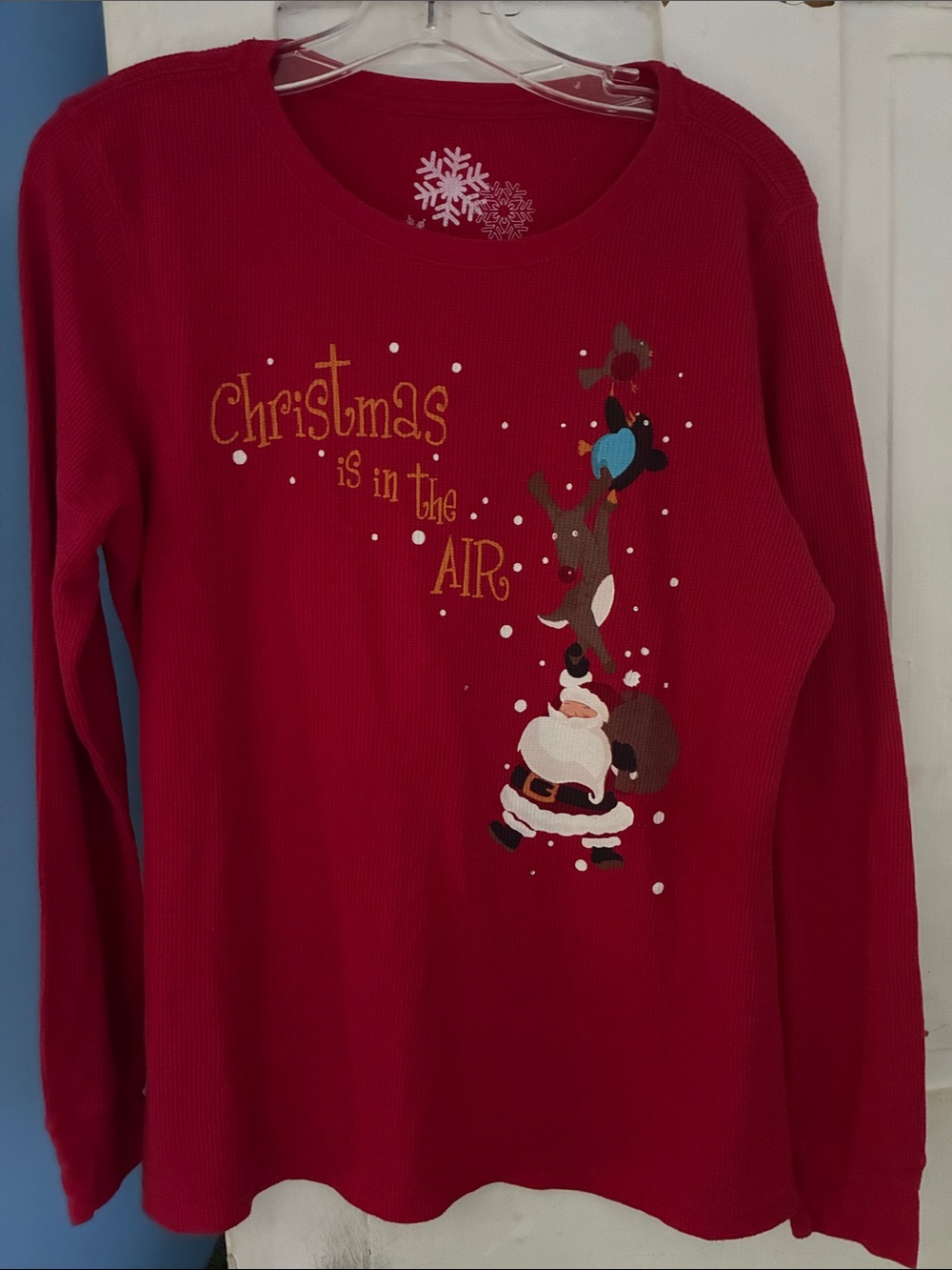 Red Holiday Graphic Long-Sleeve Top - Christmas Is in the Air